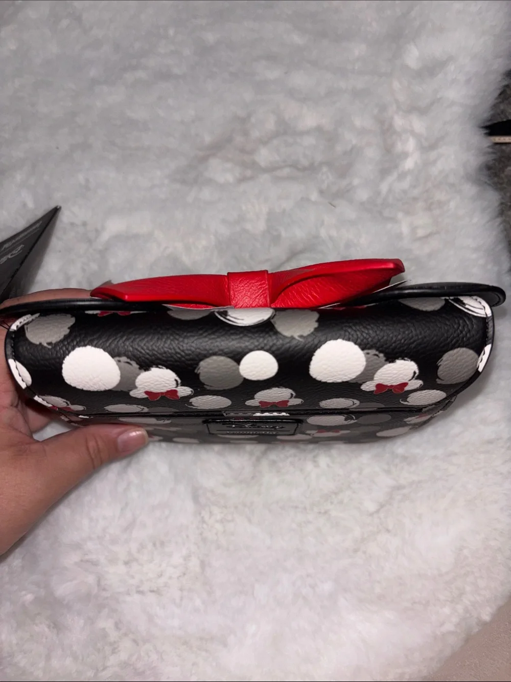 NWT Loungefly Kids Minnie Mouse-Inspired Crossbody Bag with Red Bow